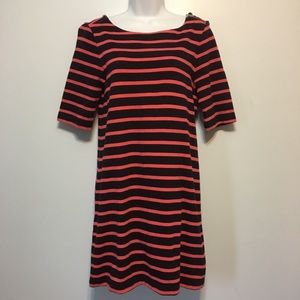 Gap Blue/Orange Striped Shirt Dress Sz Med